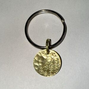 Textured Brass Keychain/charm